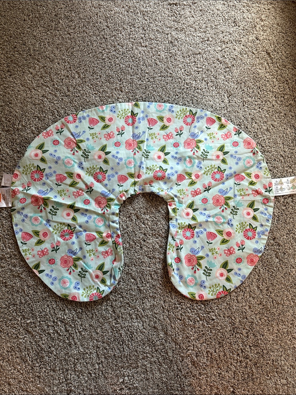 Boppy Floral Nursing Pillow Cover - Pink, Green & Blue